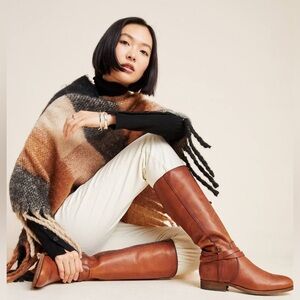 Tall Brown Leather Riding Boots - Women